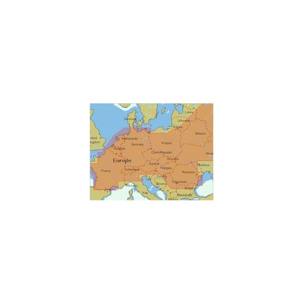 C - Map s&oslash;kort indre Europ&aelig;iske vandveje.   