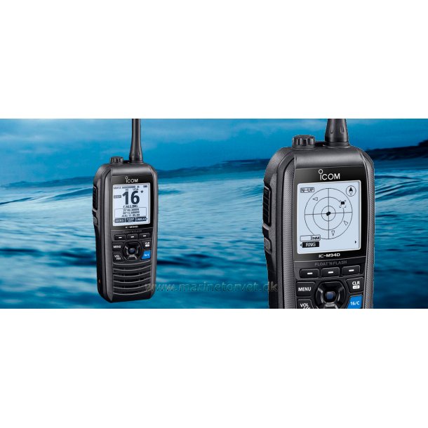 Icom IC M 94 DE med DSC, GPS og AIS modtager - nyhed! - VHF radio håndholdt - VHF Shoppen (VHF